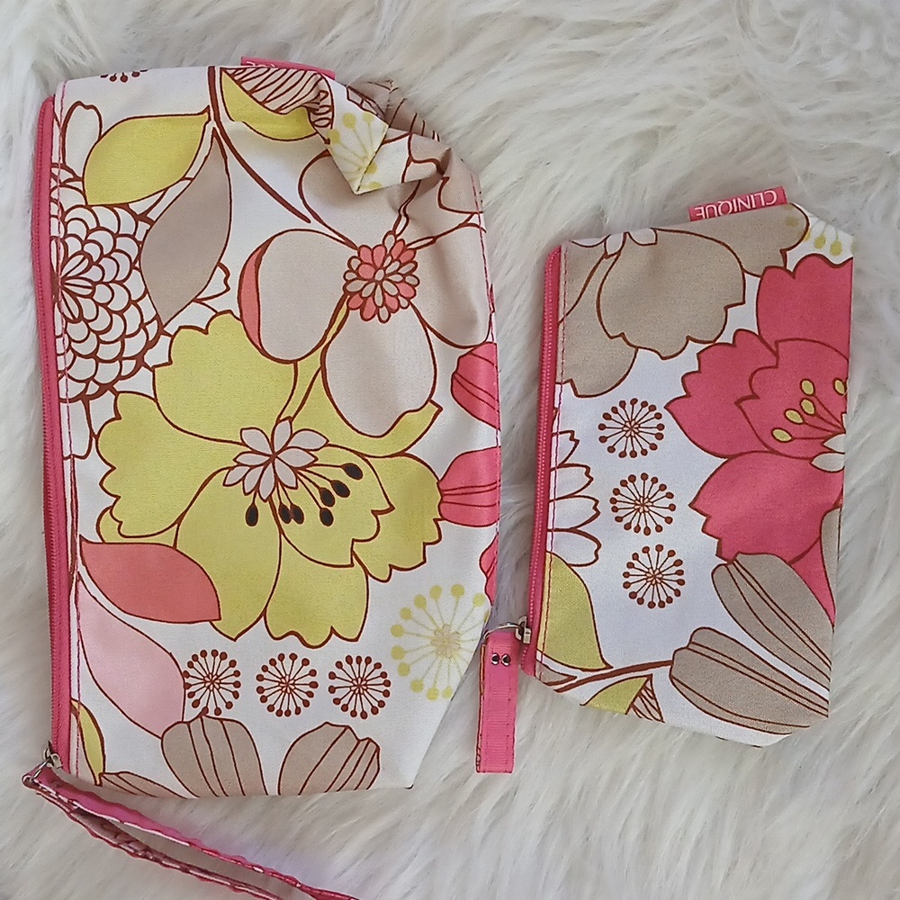 2 Clinique Makeup Bags set of Two